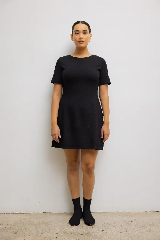 Rio Short Sleeve Mini Dress Cozy A-Line Mini Dress
