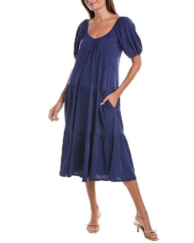 Velvet by Graham & Spencer Jane Midi Dress Elegant V-Neck Midi Dress