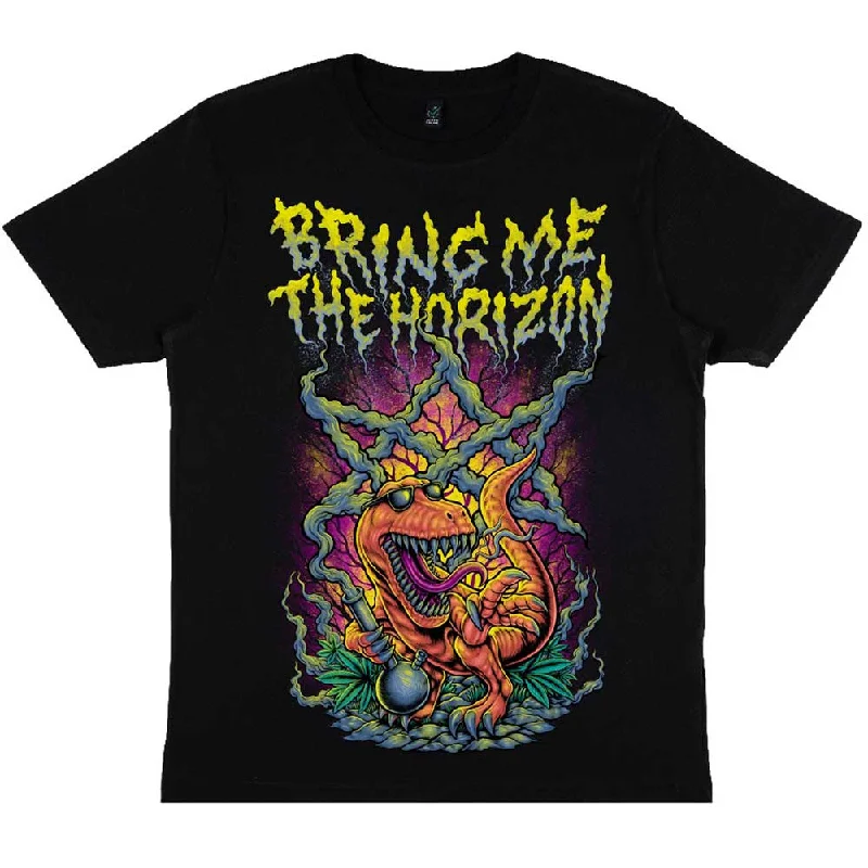 Bring Me The Horizon | Official Band T-Shirt | Smoking Dinosaur Polka Dot Checkered Tartan Bring Me The Horizon | Official Band T-Shirt | Smoking Dinosaur Polka Dot Checkered Tartan