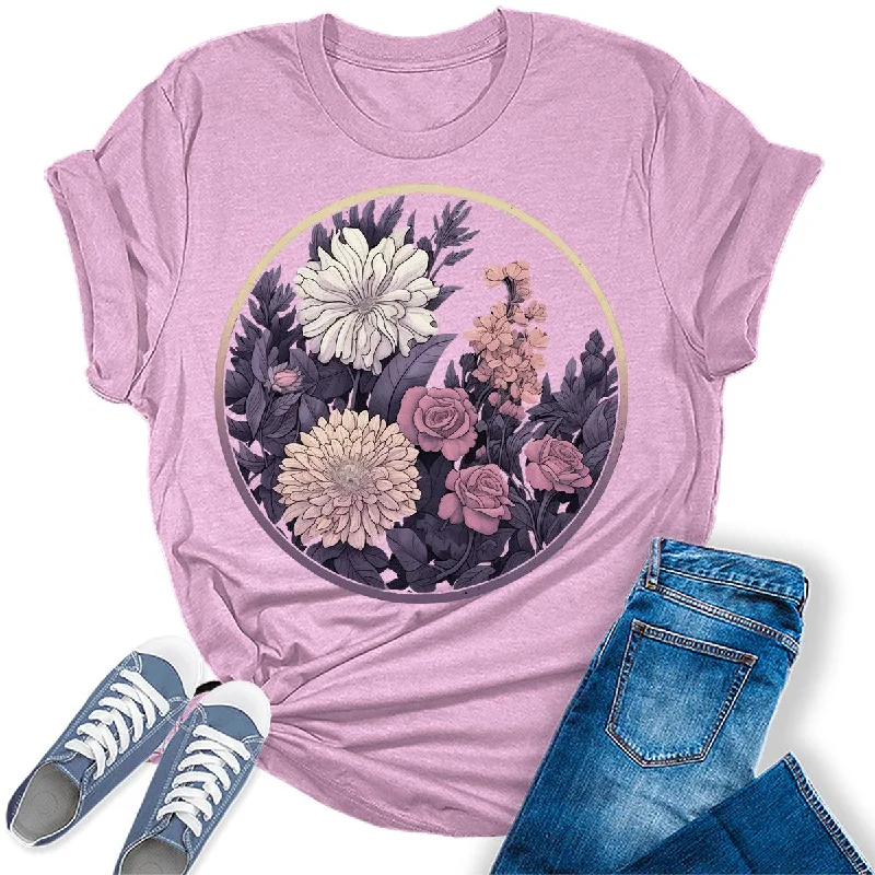 Botanical Floral Moon Graphic Tees For Womens Jersey Fabric Tulle Fabric Batik Fabric Botanical Floral Moon Graphic Tees For Womens Jersey Fabric Tulle Fabric Batik Fabric