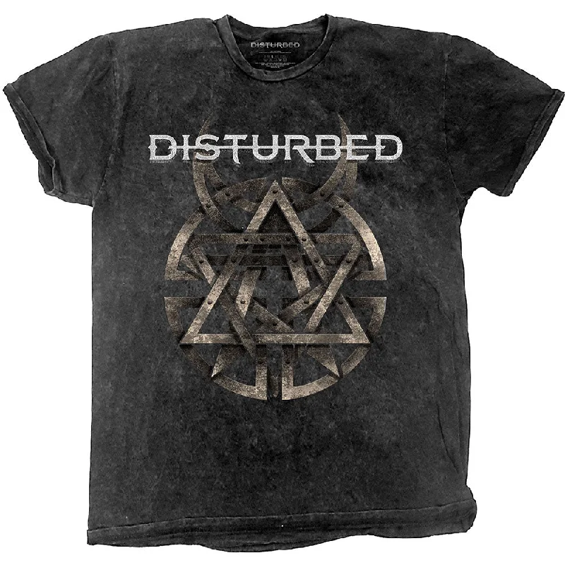 Disturbed | Official Band T-Shirt | Riveted (Dip-Dye, Mineral Wash) Machine Wash Dry Clean Hand Wash Disturbed | Official Band T-Shirt | Riveted (Dip-Dye, Mineral Wash) Machine Wash Dry Clean Hand Wash