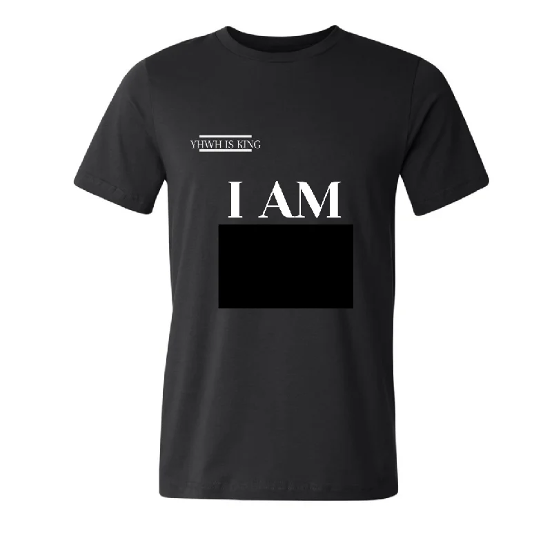 I AM CHALKBOARD T-SHIRT Collared T-Shirt Boat Neck A-Line