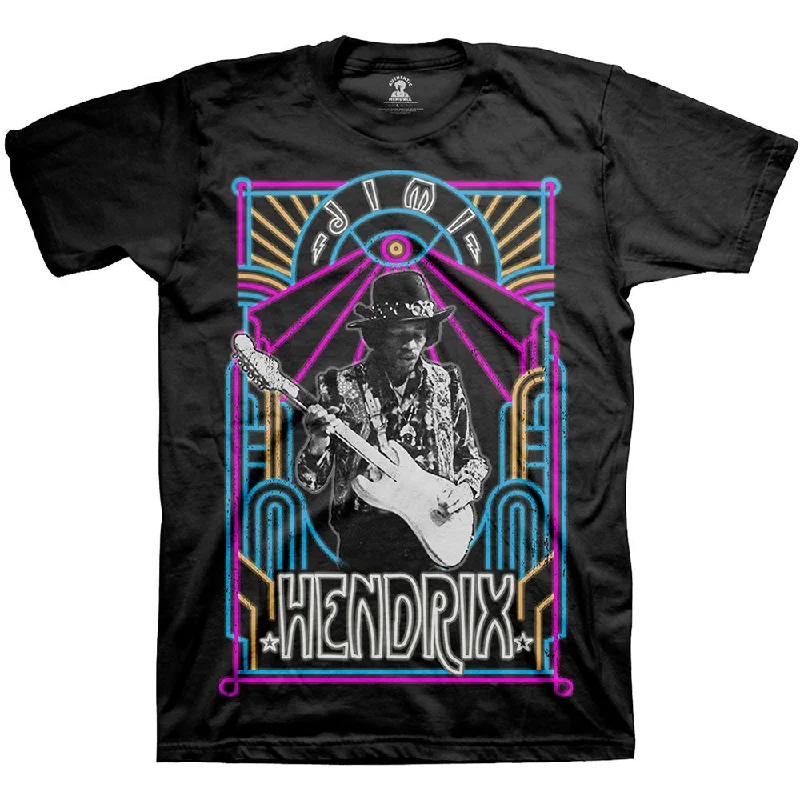 Jimi Hendrix | Official Band T-Shirt | Electric Ladyland Neon Collared T-Shirt Boat Neck A-Line Jimi Hendrix | Official Band T-Shirt | Electric Ladyland Neon Collared T-Shirt Boat Neck A-Line