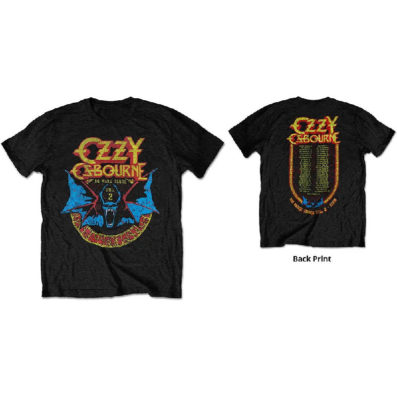 Ozzy Osbourne | Official Band T-Shirt | Bat Circle (LIMITED EDITION - COLLECTORS ITEM) Embroidered Appliqued Beaded Ozzy Osbourne | Official Band T-Shirt | Bat Circle (LIMITED EDITION - COLLECTORS ITEM) Embroidered Appliqued Beaded
