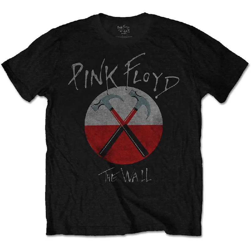 Pink Floyd | Official Band T-Shirt | The Wall Hammers Logo Knit Fabric Woven Fabric Fleece Fabric Pink Floyd | Official Band T-Shirt | The Wall Hammers Logo Knit Fabric Woven Fabric Fleece Fabric