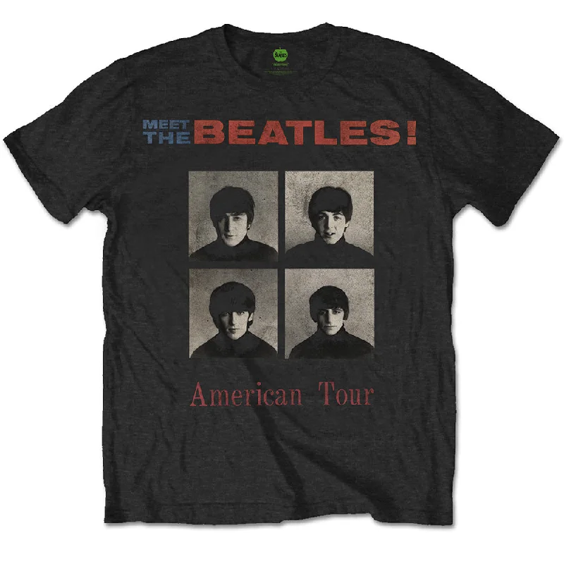 The Beatles | Official Band T-Shirt | American Tour 1964 (Back Print) Mesh Fabric Canvas Fabric Denim Fabric The Beatles | Official Band T-Shirt | American Tour 1964 (Back Print) Mesh Fabric Canvas Fabric Denim Fabric