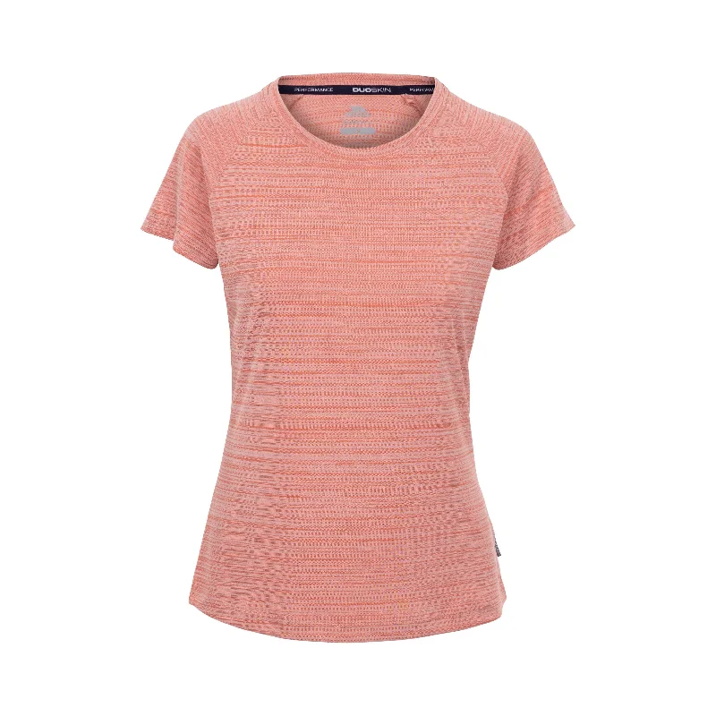 Vickland Women's Active T-Shirt in Pink Shell Marl Front Pockets Side Pockets Patch Pockets Vickland Women's Active T-Shirt in Pink Shell Marl Front Pockets Side Pockets Patch Pockets