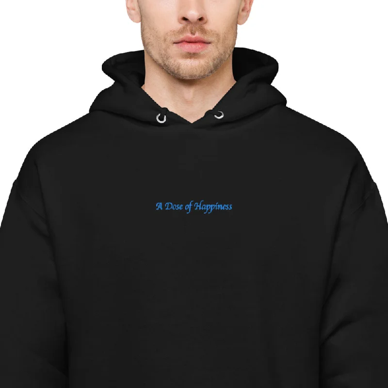 A Dose Of Happiness | Embroidered Unisex hoodie Hoodie with Full-Zip Functional Layering A Dose Of Happiness | Embroidered Unisex hoodie Hoodie with Full-Zip Functional Layering