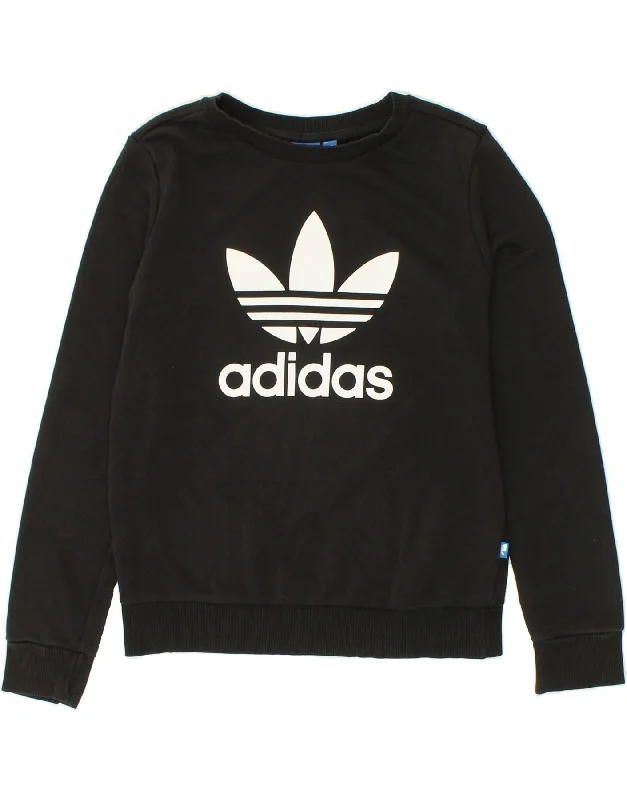 ADIDAS Womens Oversized Graphic Sweatshirt Jumper UK 6 XS Black Cotton Hoodie with Fur Luxurious Winter ADIDAS Womens Oversized Graphic Sweatshirt Jumper UK 6 XS Black Cotton Hoodie with Fur Luxurious Winter