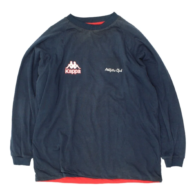 Athletic Club Bilbao Kappa Mens Navy Red Reversible Sweatshirt | Vintage 90s VTG Hoodie with Set-In Sleeves Structured Classic Athletic Club Bilbao Kappa Mens Navy Red Reversible Sweatshirt | Vintage 90s VTG Hoodie with Set-In Sleeves Structured Classic