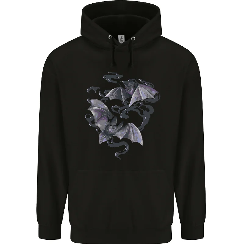 Bats and Smoke Vampires Halloween Mens 80% Cotton Hoodie Hoodie with Double Zipper Versatile Adjustable Bats and Smoke Vampires Halloween Mens 80% Cotton Hoodie Hoodie with Double Zipper Versatile Adjustable