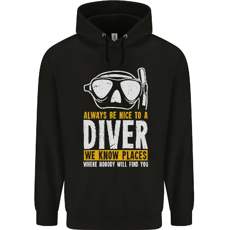 Be Nice to a Scuba Diver Funny Diving Mens 80% Cotton Hoodie Hoodie with Cropped Fit Short Trendy Be Nice to a Scuba Diver Funny Diving Mens 80% Cotton Hoodie Hoodie with Cropped Fit Short Trendy