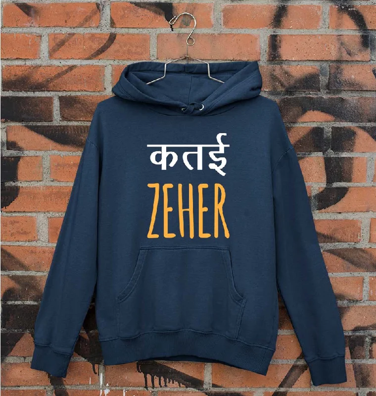 Katai Zeher(Zakir Khan) Unisex Hoodie for Men/Women Hoodie with Front Slit Layering Stylish Katai Zeher(Zakir Khan) Unisex Hoodie for Men/Women Hoodie with Front Slit Layering Stylish