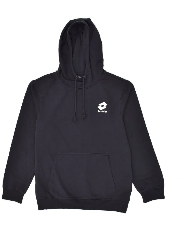LOTTO Mens Hoodie Jumper Medium Navy Blue Cotton Hoodie with Earth Tones Natural Calm LOTTO Mens Hoodie Jumper Medium Navy Blue Cotton Hoodie with Earth Tones Natural Calm