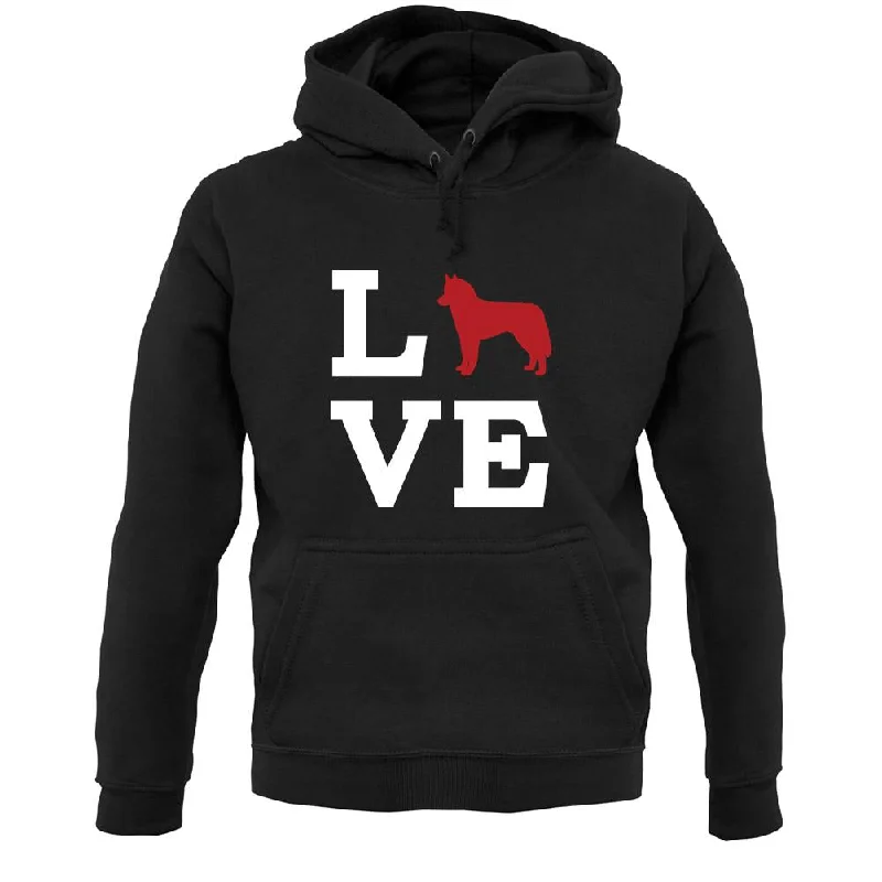 Love Huskie Dog Silhouette Unisex Hoodie Hoodie with Oversized Fit Loose Comfortable Love Huskie Dog Silhouette Unisex Hoodie Hoodie with Oversized Fit Loose Comfortable