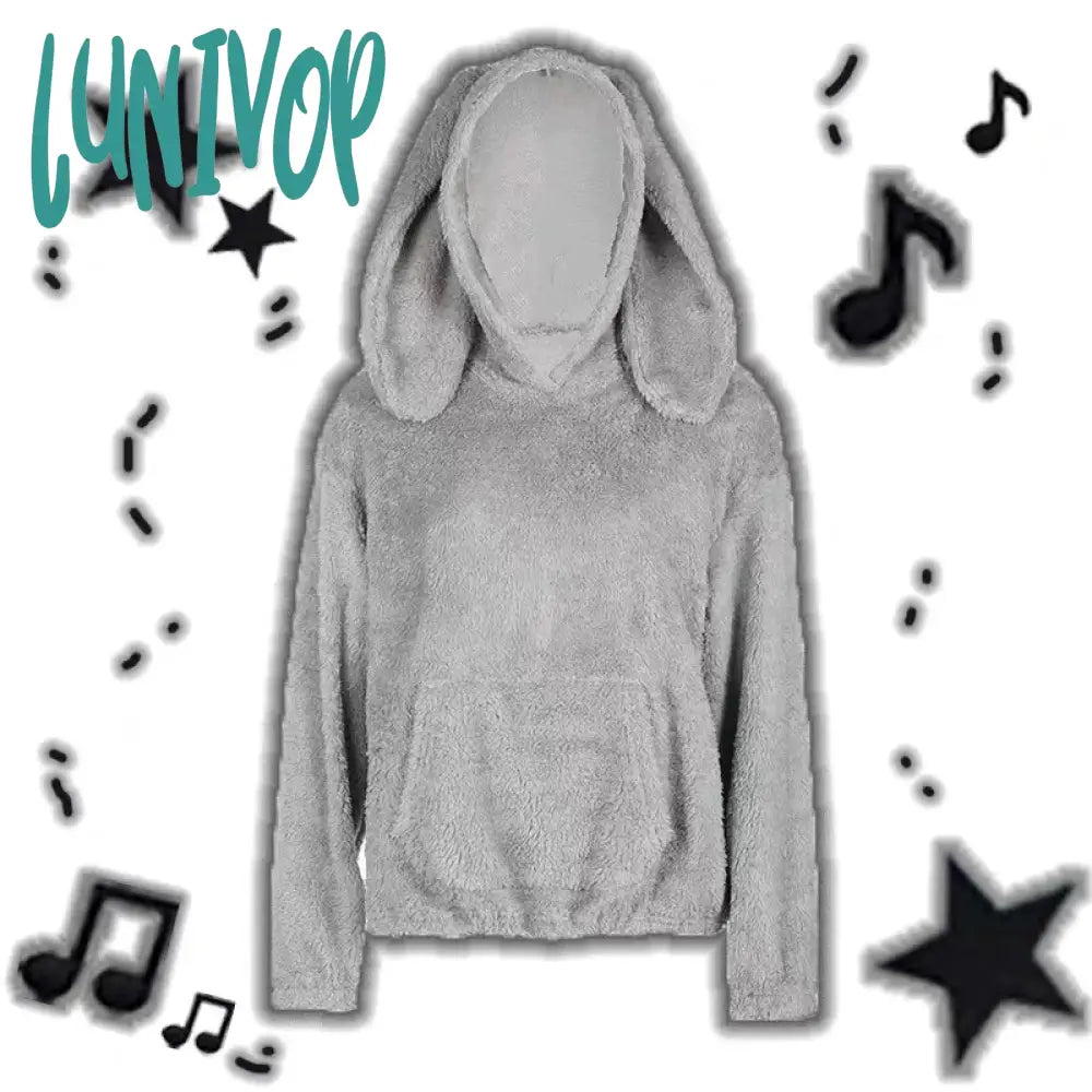 Lunivop Kawaii Rabbit Ears Hoodies for Women Winter Fleece Warm Loose Hooded Harajuku Y2K Casual Pullover Coat Cute Sweet Girls Jacket Hoodie with Embroidery Detailed Premium Lunivop Kawaii Rabbit Ears Hoodies for Women Winter Fleece Warm Loose Hooded Harajuku Y2K Casual Pullover Coat Cute Sweet Girls Jacket Hoodie with Embroidery Detailed Premium