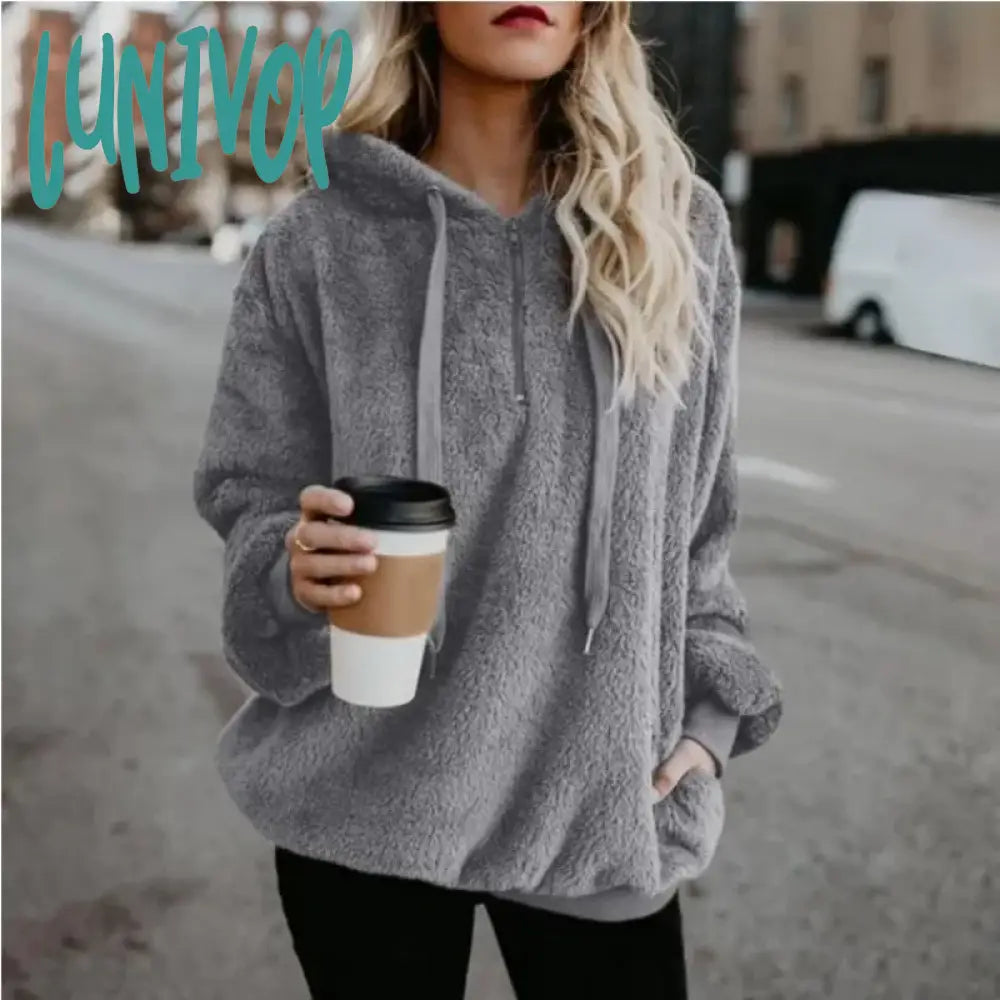 Lunivop Winter Women Sherpa Hoodies Oversized Fleece Hooded Pullover Loose Fluffy Coat Warm Streetwear Hoodies Hoodie with Magnetic Closure Innovative Modern Lunivop Winter Women Sherpa Hoodies Oversized Fleece Hooded Pullover Loose Fluffy Coat Warm Streetwear Hoodies Hoodie with Magnetic Closure Innovative Modern