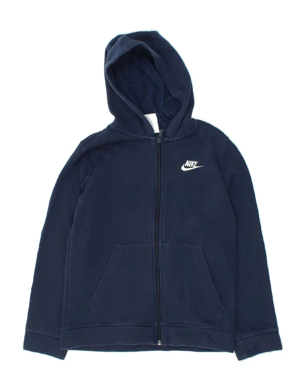 NIKE Boys Graphic Zip Hoodie Sweater 10-11 Years Medium Navy Blue Cotton Hoodie with Crew Neck Simple Timeless NIKE Boys Graphic Zip Hoodie Sweater 10-11 Years Medium Navy Blue Cotton Hoodie with Crew Neck Simple Timeless
