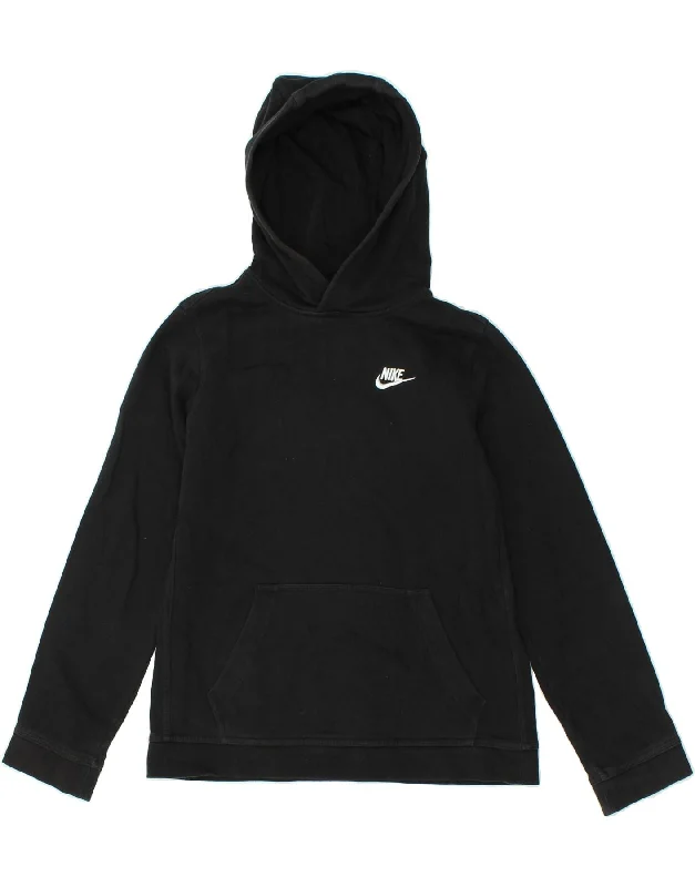 NIKE Boys Hoodie Jumper 13-14 Years XL Black Cotton Hoodie with Emblem Brand Identity NIKE Boys Hoodie Jumper 13-14 Years XL Black Cotton Hoodie with Emblem Brand Identity