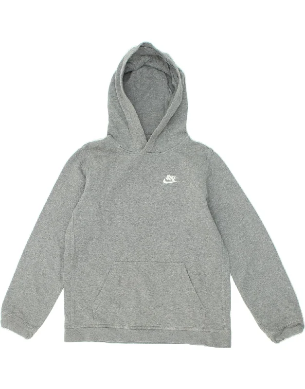 NIKE Boys Hoodie Jumper 13-14 Years XL Grey Cotton Hoodie with Print Artistic Unique NIKE Boys Hoodie Jumper 13-14 Years XL Grey Cotton Hoodie with Print Artistic Unique