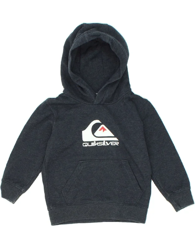 QUIKSILVER Boys Graphic Hoodie Jumper 3-4 Years Navy Blue Cotton Hoodie with Rolled Sleeves Casual Relaxed QUIKSILVER Boys Graphic Hoodie Jumper 3-4 Years Navy Blue Cotton Hoodie with Rolled Sleeves Casual Relaxed