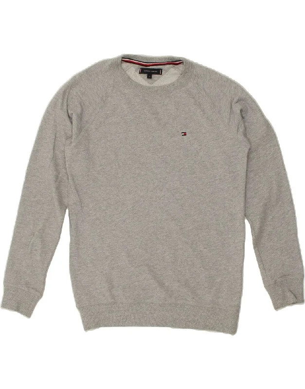 TOMMY HILFIGER Mens Sweatshirt Jumper Small Grey Cotton Hoodie with Lining Warm Insulated TOMMY HILFIGER Mens Sweatshirt Jumper Small Grey Cotton Hoodie with Lining Warm Insulated