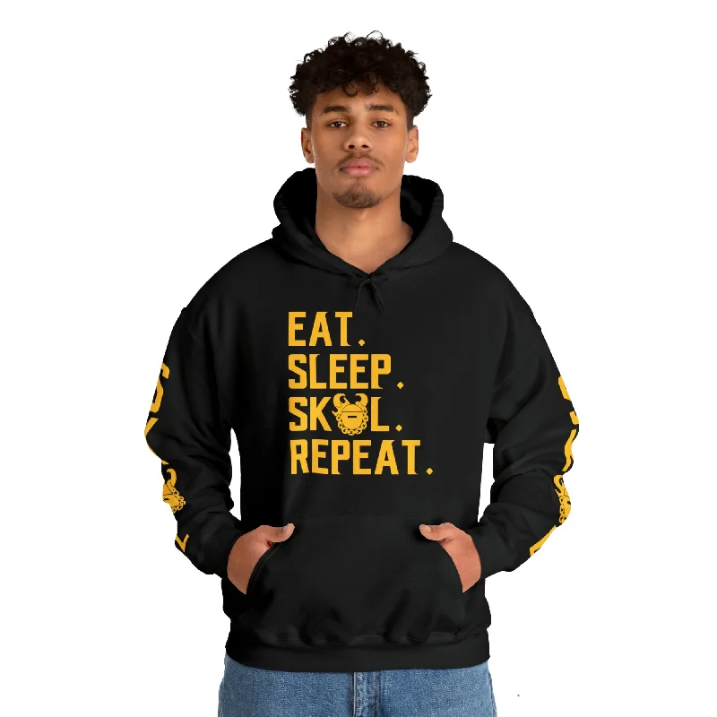Unisex Heavy Blend™ Hooded Sweatshirt - Eat. Sleep. Repeat. + The Original (Sleeves) Graphic Hoodie Design Print Unisex Heavy Blend™ Hooded Sweatshirt - Eat. Sleep. Repeat. + The Original (Sleeves) Graphic Hoodie Design Print