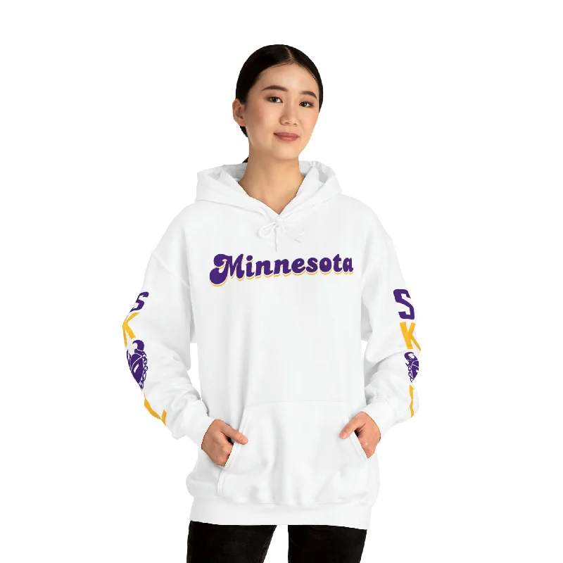 Unisex Heavy Blend™ Hooded Sweatshirt - Minnesota (Retro) + The Original (Sleeves) Hoodie with Ribbed Cuffs Snug Fit Comfort Unisex Heavy Blend™ Hooded Sweatshirt - Minnesota (Retro) + The Original (Sleeves) Hoodie with Ribbed Cuffs Snug Fit Comfort