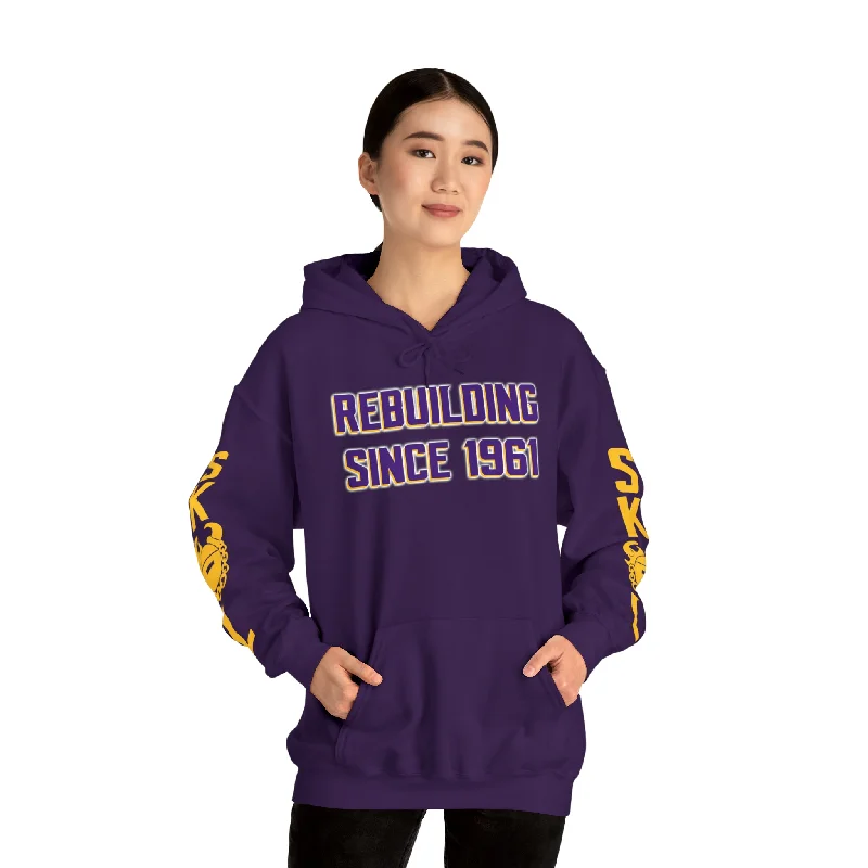 Unisex Heavy Blend™ Hooded Sweatshirt - Rebuilding Since 1961 + Original (Sleeves) Hoodie with Sequins Glamorous Eye-catching Unisex Heavy Blend™ Hooded Sweatshirt - Rebuilding Since 1961 + Original (Sleeves) Hoodie with Sequins Glamorous Eye-catching