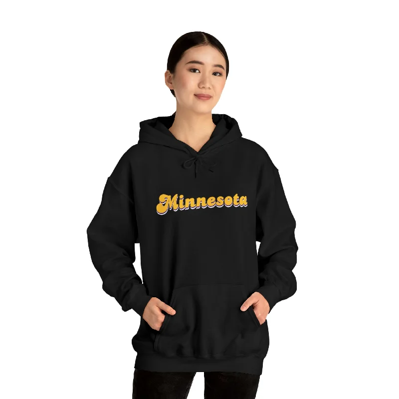 Unisex Heavy Blend™ Hoodie - Minnesota (Retro) Hoodie with Back Slit Movement Comfort Unisex Heavy Blend™ Hoodie - Minnesota (Retro) Hoodie with Back Slit Movement Comfort