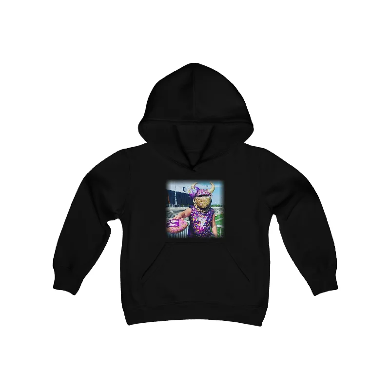 Youth Heavy Blend Hoodie - FANtastic - to da BOWL Hoodie with Raglan Sleeves Sporty Comfortable Youth Heavy Blend Hoodie - FANtastic - to da BOWL Hoodie with Raglan Sleeves Sporty Comfortable