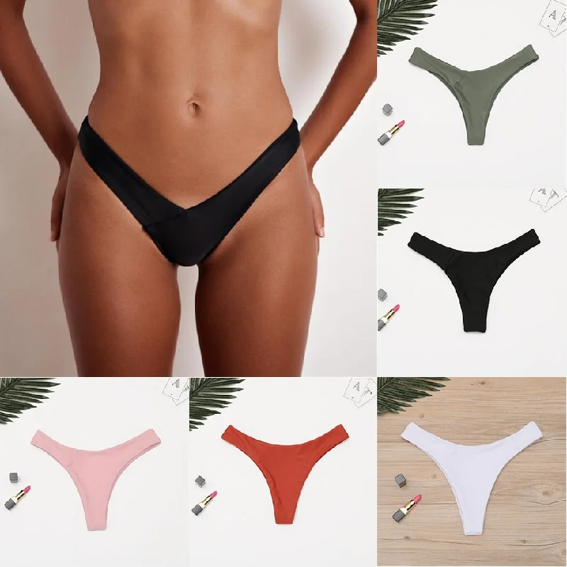 2020 Sexy Bikini Bottoms Brazilian Swimwear Women Briefs Thong Low Waist Swimsuit Bottom Solid Cheeky Bikini Bottom Swim Trunks Elegant Halter Bikini 2020 Sexy Bikini Bottoms Brazilian Swimwear Women Briefs Thong Low Waist Swimsuit Bottom Solid Cheeky Bikini Bottom Swim Trunks Elegant Halter Bikini