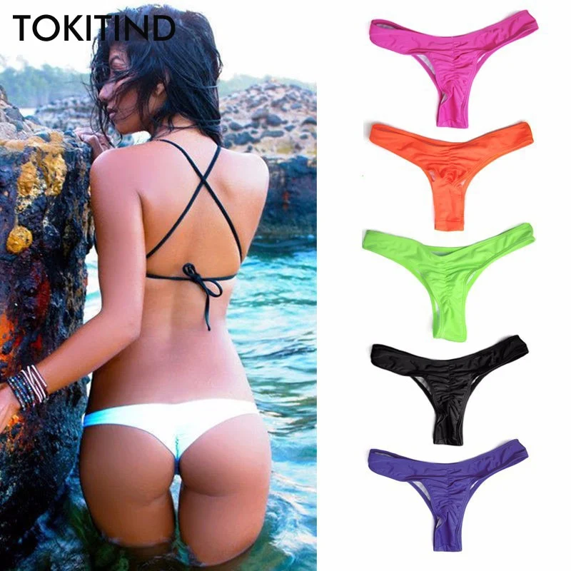 TOKITIND 2020 Cheeky Bottom Sexy Brazilian Mini Thong V Shape G-String Bikini Beach Underwear Swimwear Briefs Swimsuit Panties Classic Two-Piece Bikini TOKITIND 2020 Cheeky Bottom Sexy Brazilian Mini Thong V Shape G-String Bikini Beach Underwear Swimwear Briefs Swimsuit Panties Classic Two-Piece Bikini