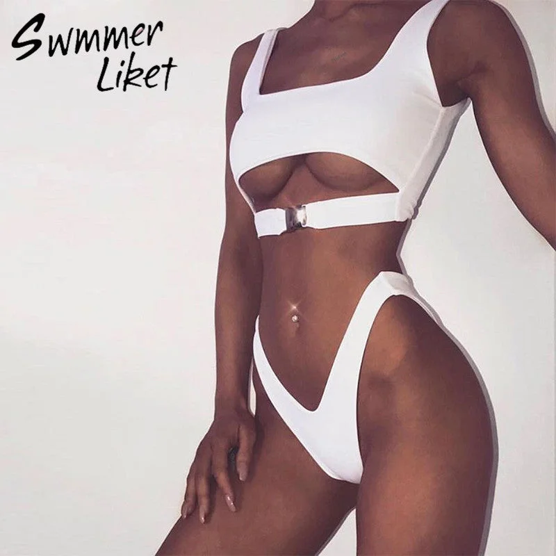 V bottom high cut bikini 2020 Buckle sexy swimsuit push up bathers Bandeau swimwear women bathing suit leopard micro bikini new Deep-V Swimsuit Design V bottom high cut bikini 2020 Buckle sexy swimsuit push up bathers Bandeau swimwear women bathing suit leopard micro bikini new Deep-V Swimsuit Design