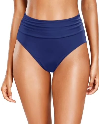 Women High Waisted Bikini Bottoms Tummy Control Swimsuit Bottoms Ruched Bathing Suit Swim Bottom High Cut Lace Back Bikini Women High Waisted Bikini Bottoms Tummy Control Swimsuit Bottoms Ruched Bathing Suit Swim Bottom High Cut Lace Back Bikini