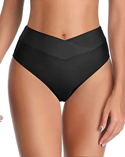 Cheeky Bathing Suit Bottom V Cut High Cut Tankini Brief-Black Comfortable Swim Dress Cheeky Bathing Suit Bottom V Cut High Cut Tankini Brief-Black Comfortable Swim Dress