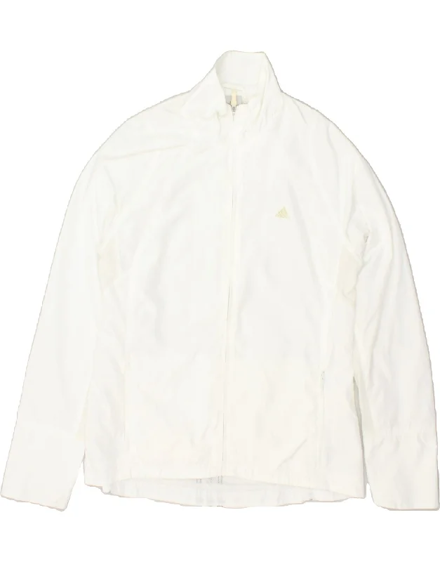 ADIDAS Womens Clima Proof Tracksuit Top Jacket UK 16 Large White Chenille Fabric Brocade Fabric Lace Fabric ADIDAS Womens Clima Proof Tracksuit Top Jacket UK 16 Large White Chenille Fabric Brocade Fabric Lace Fabric