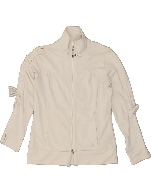 ADIDAS Womens Tracksuit Top Jacket UK 18 XL White Polyester Embroidered Jacket Appliqued Jacket Beaded Jacket ADIDAS Womens Tracksuit Top Jacket UK 18 XL White Polyester Embroidered Jacket Appliqued Jacket Beaded Jacket