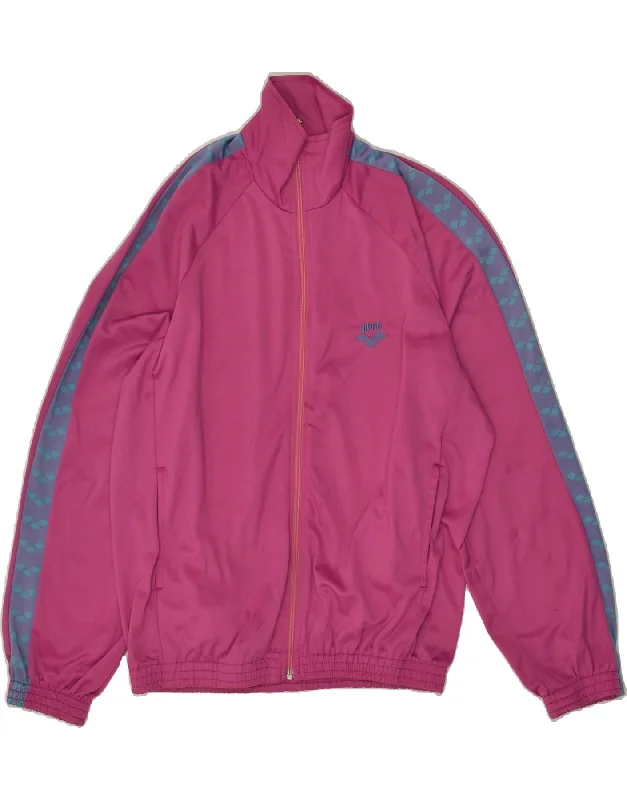 ARENA Womens Graphic Tracksuit Top Jacket UK 18 XL Pink Quilted Jacket Puffer Jacket Insulated Jacket ARENA Womens Graphic Tracksuit Top Jacket UK 18 XL Pink Quilted Jacket Puffer Jacket Insulated Jacket