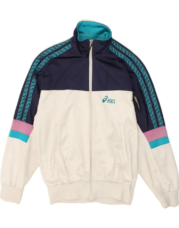ASICS Womens Graphic Tracksuit Top Jacket IT 44 Medium Navy Blue Satin Jacket Silk Jacket Chiffon Jacket ASICS Womens Graphic Tracksuit Top Jacket IT 44 Medium Navy Blue Satin Jacket Silk Jacket Chiffon Jacket