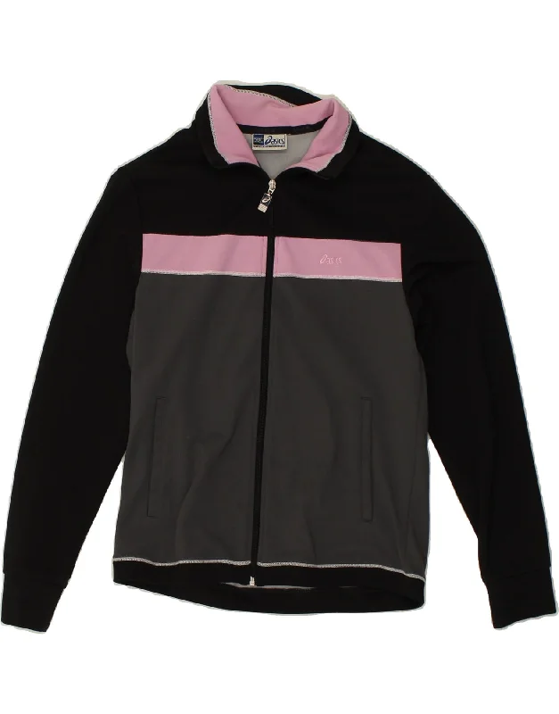 ASICS Womens Tracksuit Top Jacket UK 16 Large Grey Colourblock Polyamide Fleece Fabric Down Fabric Feather Fabric ASICS Womens Tracksuit Top Jacket UK 16 Large Grey Colourblock Polyamide Fleece Fabric Down Fabric Feather Fabric