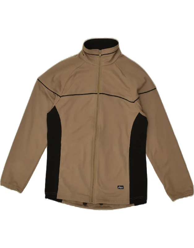 ASICS Womens Tracksuit Top Jacket UK 6 XS Brown Colourblock Hoodie Zip-Up Jacket Button-Up Jacket ASICS Womens Tracksuit Top Jacket UK 6 XS Brown Colourblock Hoodie Zip-Up Jacket Button-Up Jacket