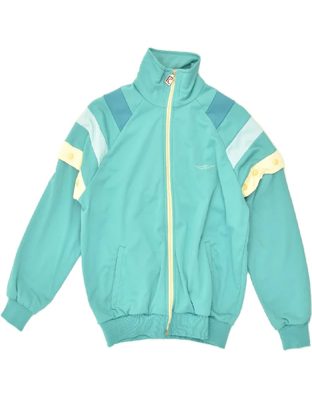 CAMPAGNOLO Womens Tracksuit Top Jacket IT 44 Medium Turquoise Polyamide Corduroy Jacket Velvet Jacket Brocade Jacket CAMPAGNOLO Womens Tracksuit Top Jacket IT 44 Medium Turquoise Polyamide Corduroy Jacket Velvet Jacket Brocade Jacket