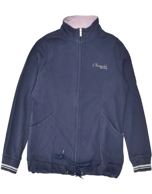 CHAMPION Womens Easy Fit Tracksuit Top Jacket UK 12 Medium Navy Blue Trench Coat Raincoat Waterproof Jacket CHAMPION Womens Easy Fit Tracksuit Top Jacket UK 12 Medium Navy Blue Trench Coat Raincoat Waterproof Jacket
