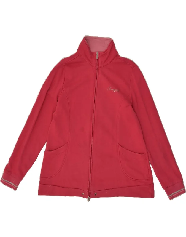 CHAMPION Womens Easy Fit Tracksuit Top Jacket UK 16 Large Pink Cotton Rayon Fabric Velvet Fabric Corduroy Fabric CHAMPION Womens Easy Fit Tracksuit Top Jacket UK 16 Large Pink Cotton Rayon Fabric Velvet Fabric Corduroy Fabric