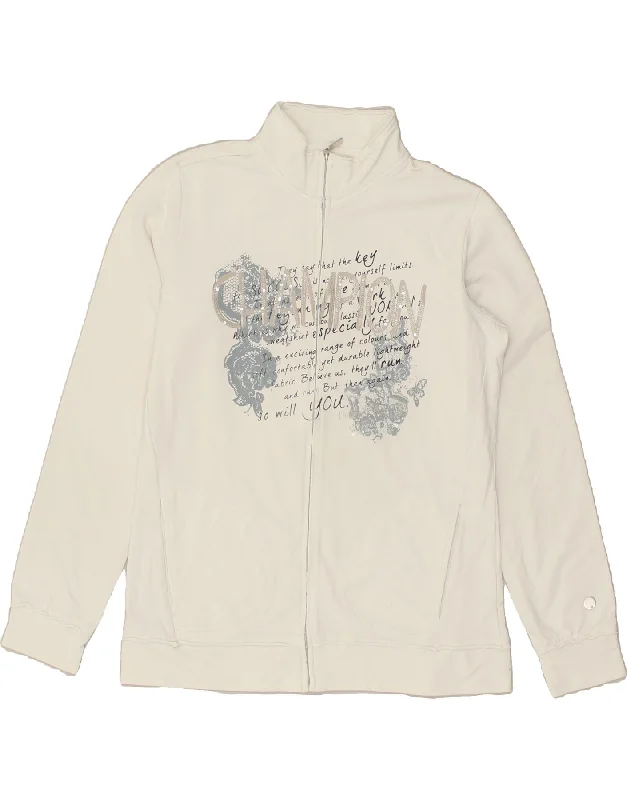 CHAMPION Womens Heritage Fit Tracksuit Top Jacket UK 16 Large White Fleece Jacket Down Jacket Feather Jacket CHAMPION Womens Heritage Fit Tracksuit Top Jacket UK 16 Large White Fleece Jacket Down Jacket Feather Jacket