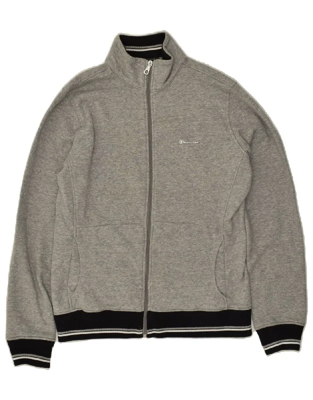 CHAMPION Womens Heritage Fit Tracksuit Top Jacket UK 18 XL Grey Cotton Nylon Fabric Polyester Fabric Spandex Fabric CHAMPION Womens Heritage Fit Tracksuit Top Jacket UK 18 XL Grey Cotton Nylon Fabric Polyester Fabric Spandex Fabric