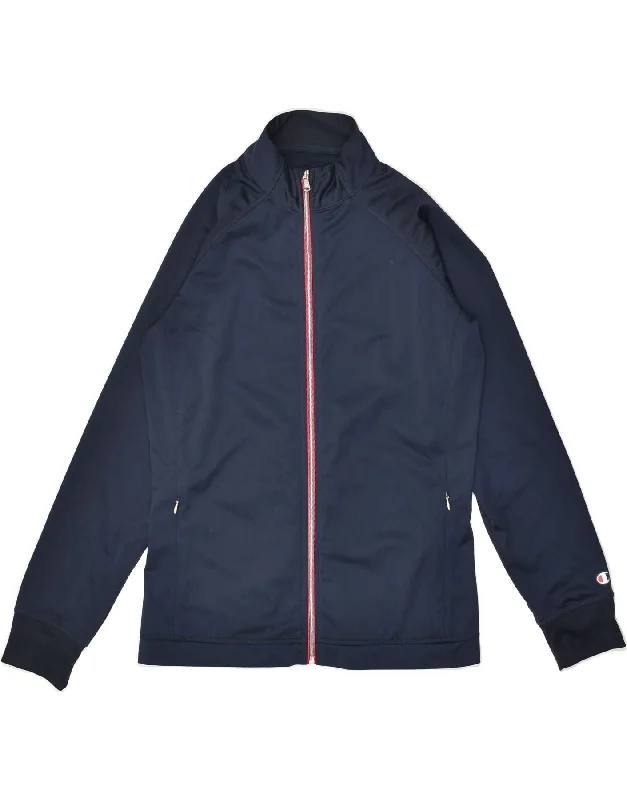 CHAMPION Womens Tracksuit Top Jacket UK 12 Medium Navy Blue Polyester Nylon Jacket Polyester Jacket Spandex Jacket CHAMPION Womens Tracksuit Top Jacket UK 12 Medium Navy Blue Polyester Nylon Jacket Polyester Jacket Spandex Jacket