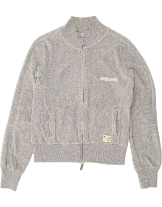 CHAMPION Womens Tracksuit Top Jacket UK 14 Large Grey Cotton Striped Jacket Polka Dot Jacket Floral Jacket CHAMPION Womens Tracksuit Top Jacket UK 14 Large Grey Cotton Striped Jacket Polka Dot Jacket Floral Jacket