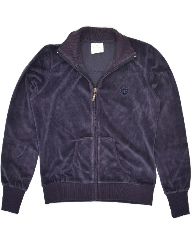 CHAMPION Womens Tracksuit Top Jacket UK 14 Medium Purple Cotton Print Jacket Jacquard Jacket Patchwork Jacket CHAMPION Womens Tracksuit Top Jacket UK 14 Medium Purple Cotton Print Jacket Jacquard Jacket Patchwork Jacket